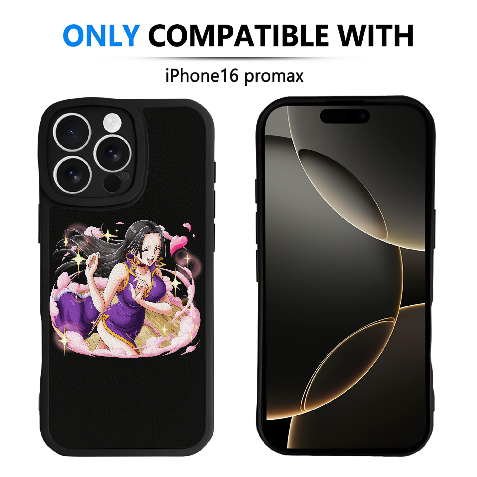 （画像用） ワンピース ボア・ハンコック ONE PIECE Boa·Hancock 【iPhone 16シリーズ対応】シリコンスマホケース（レザー調） 材質：シリコン